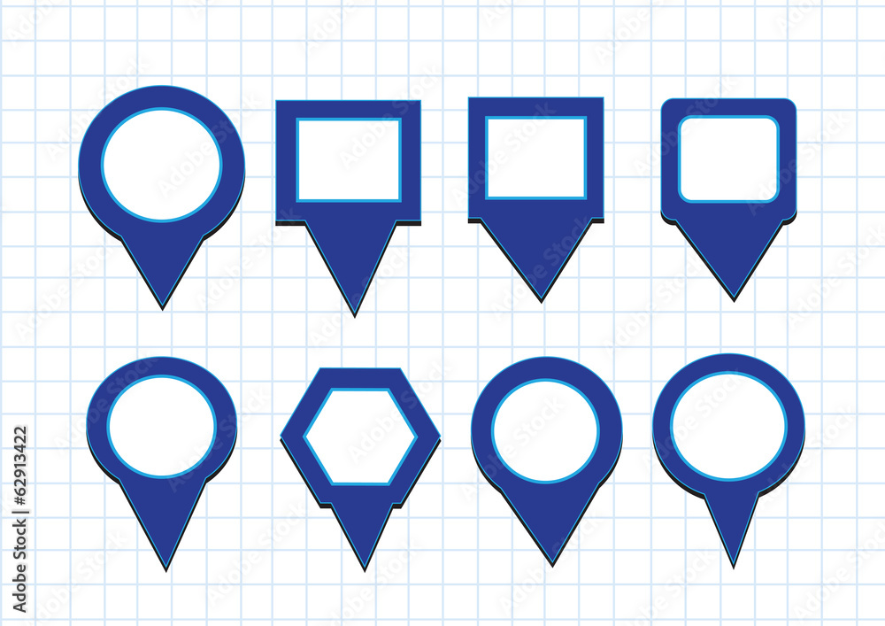 Poster map pointers mapping pins icon