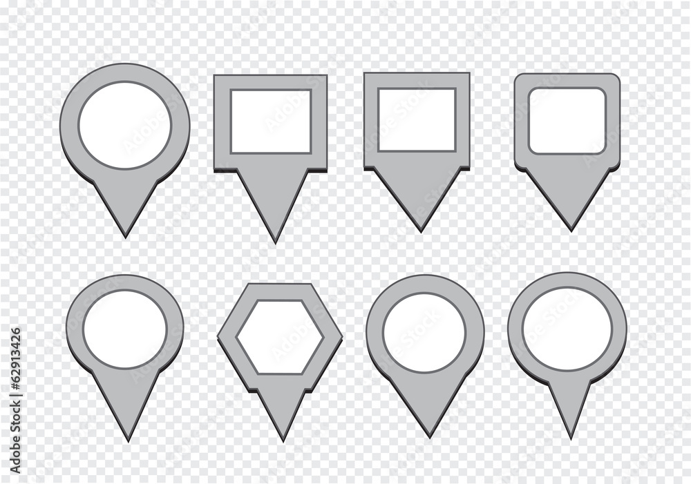 Poster map pointers mapping pins icon