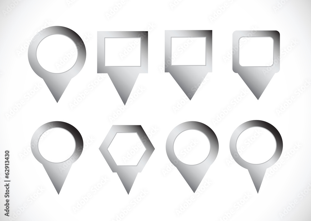 Poster map pointers mapping pins icon