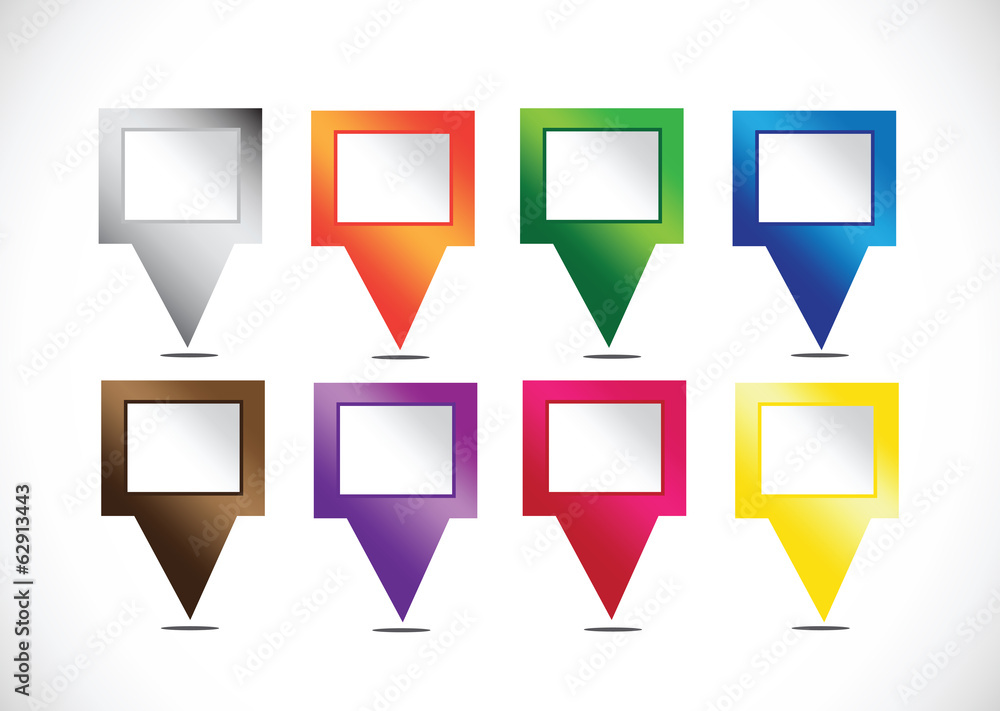 Poster map pointers mapping pins icon