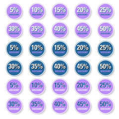 Simply purple discount circle label