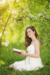 Woman with book