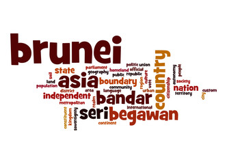 Fototapeta na wymiar Brunei word cloud