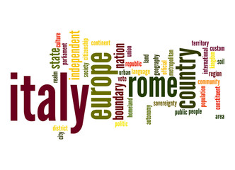Italy word cloud