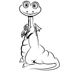 Drache fabel cool witzig Design lieb Comic