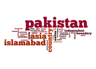 Fototapeta premium Pakistan word cloud