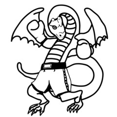 Drache Boxen Sport Kampf Cool Comic