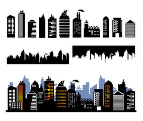 Fototapeta premium Vector city buildings