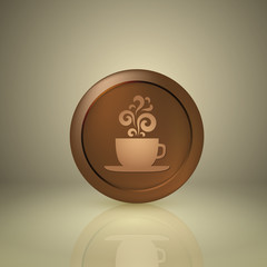 Cup of coffee. Icon for app or web design