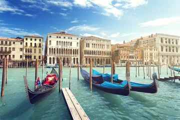 Fotobehang gondolas in Venice, Italy. © Iakov Kalinin