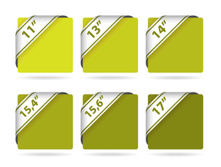 vector symbol indicating the size of display