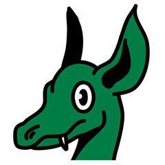 Drache Baby s&uuml;ss Kopf comic Design