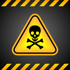 Skull danger sign