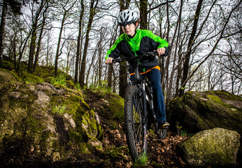 Fototapeta premium Boy cycling