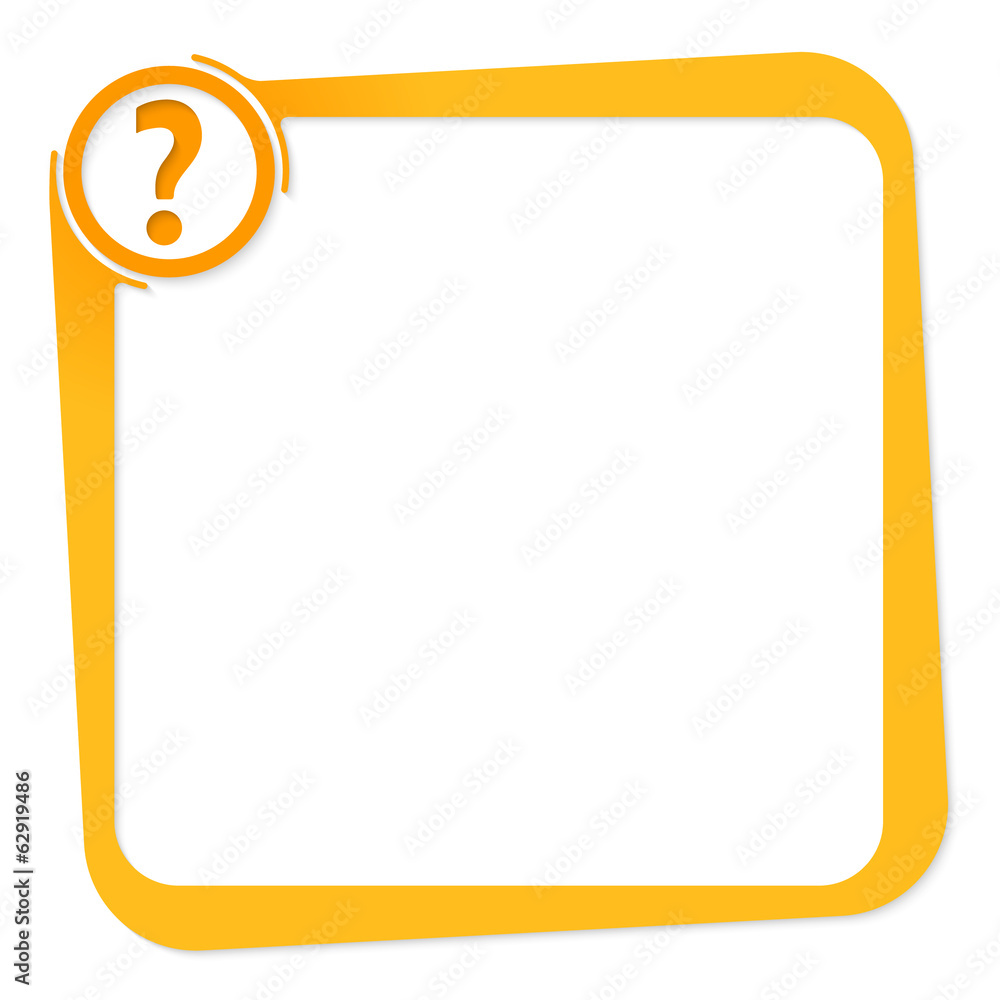 Poster vector box for any text with question mark
