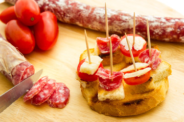 Finger food salami