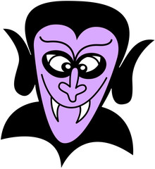 Purple Dracula smiling