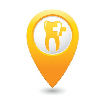 Dental clinic icon on map pointer