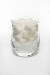 Sugar cube in glass