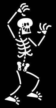 Frightening Halloween skeleton