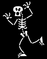 Halloween skeleton giving a fright