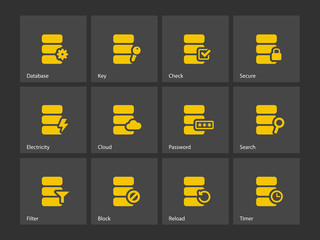 Database icons.