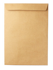 Brown document Envelope on White background