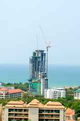 Building construction near sea