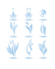 Set of abstract design element vector