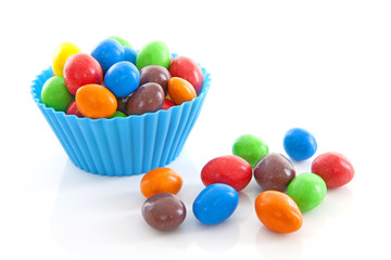 Cup with colorful candy