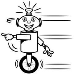 Roboter witzig cool schnell lustig dick comic