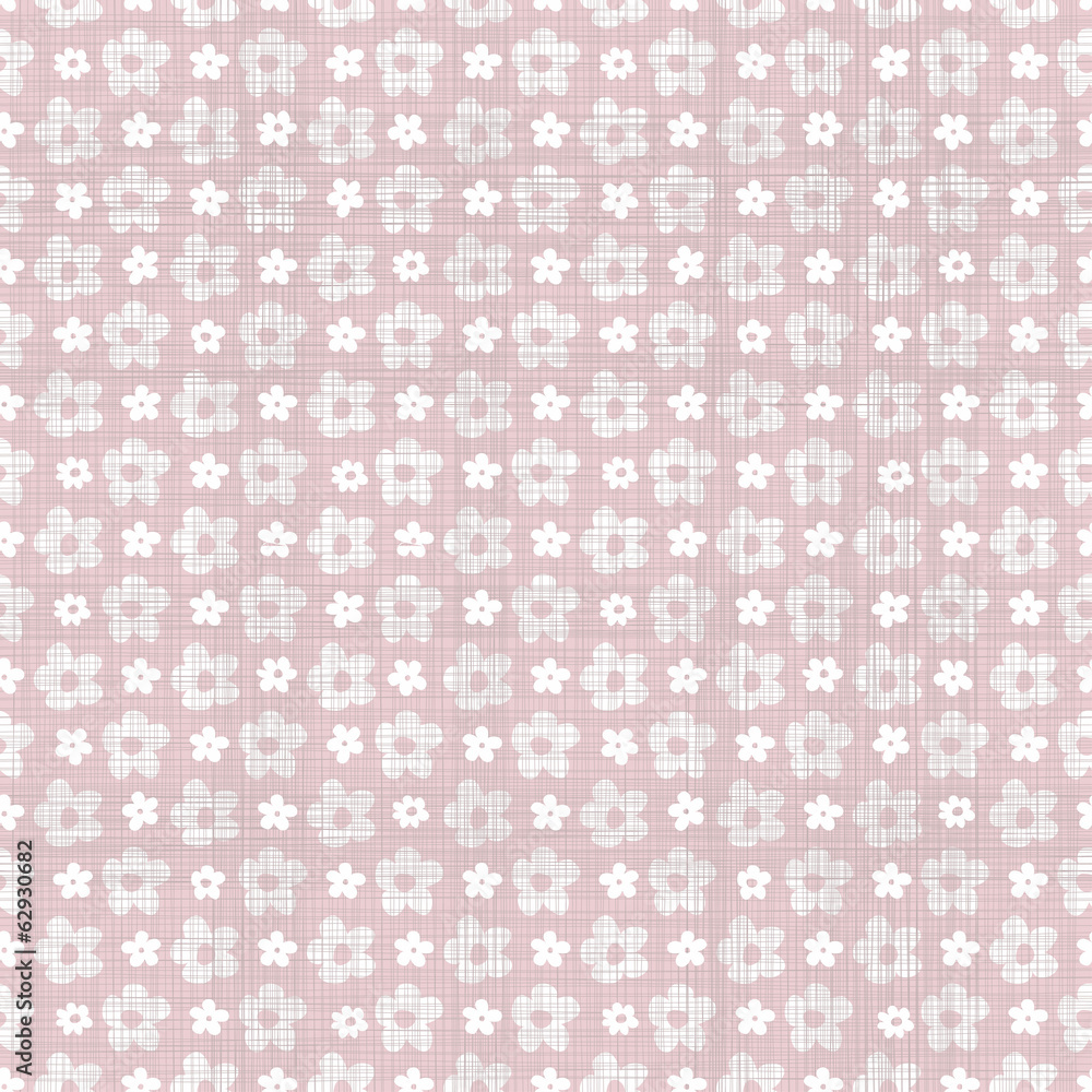 Poster geometric pink seamless background with fabric texture