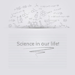 Hand draw chemistry background