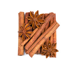 Cinnamon sticks and star anise