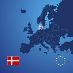 Obraz premium Denmark map cover vector