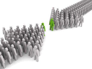 Two working groups with the leaders.