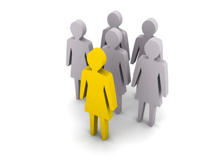 Women team. Leadership. Teamwork.