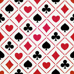Seamless background playing card suits