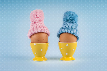 maschio femmina uova Pasqua vintage pattern