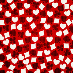 Seamless background playing card suits
