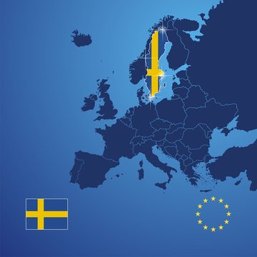 Sweden map cover vector