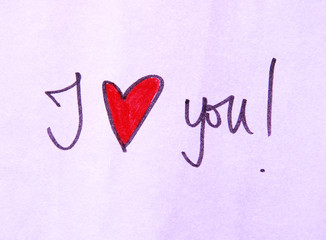 I love you note