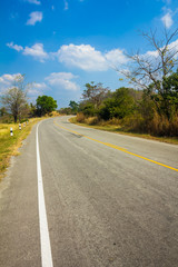 Beautiful landscape with winding road in the mountains