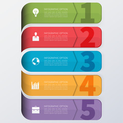 Modern business infographics options banner.