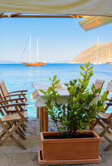 sea ​​view from cafe