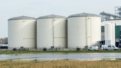Fototapeta na wymiar Storage silo for grain