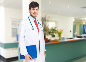 Smiling doctor at the hospital