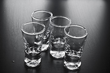 empty glasses