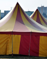 view of the circus tent of