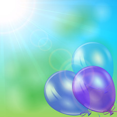 Balloons in sky